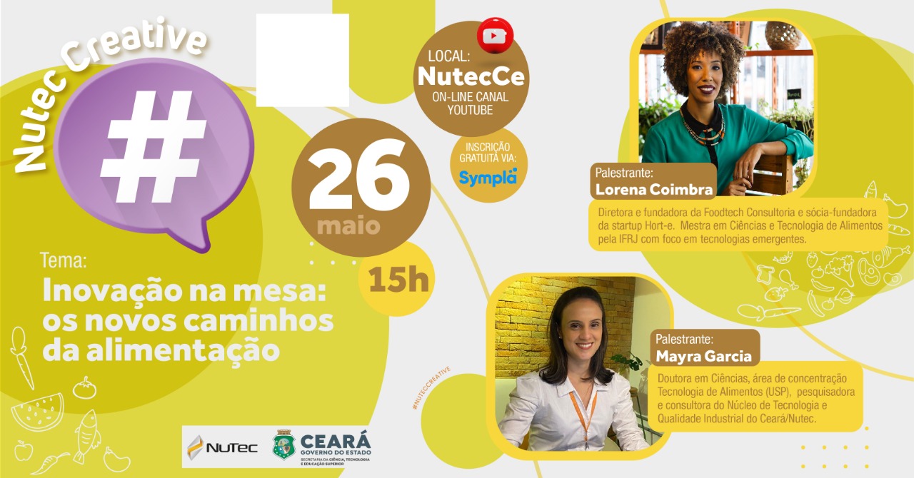 Novos caminhos da alimentação serão discutidos na edição de maio do Nutec Creative